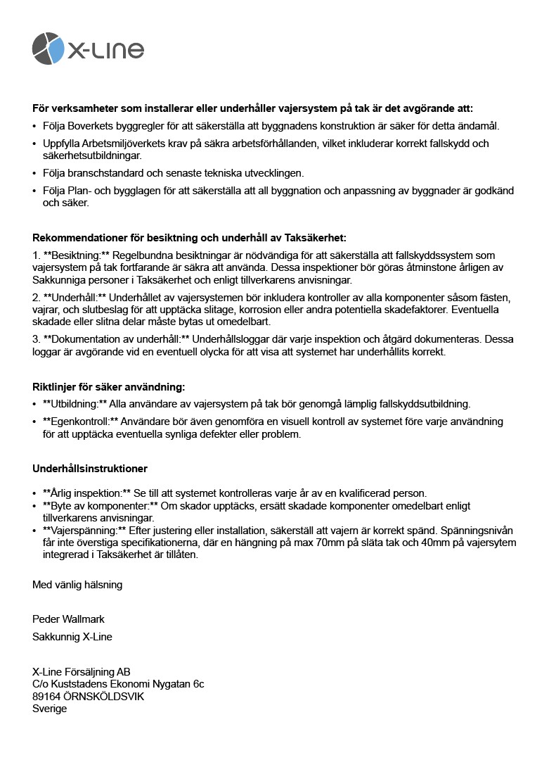 X-Vajer del tratamiento superficial Sistema de cables