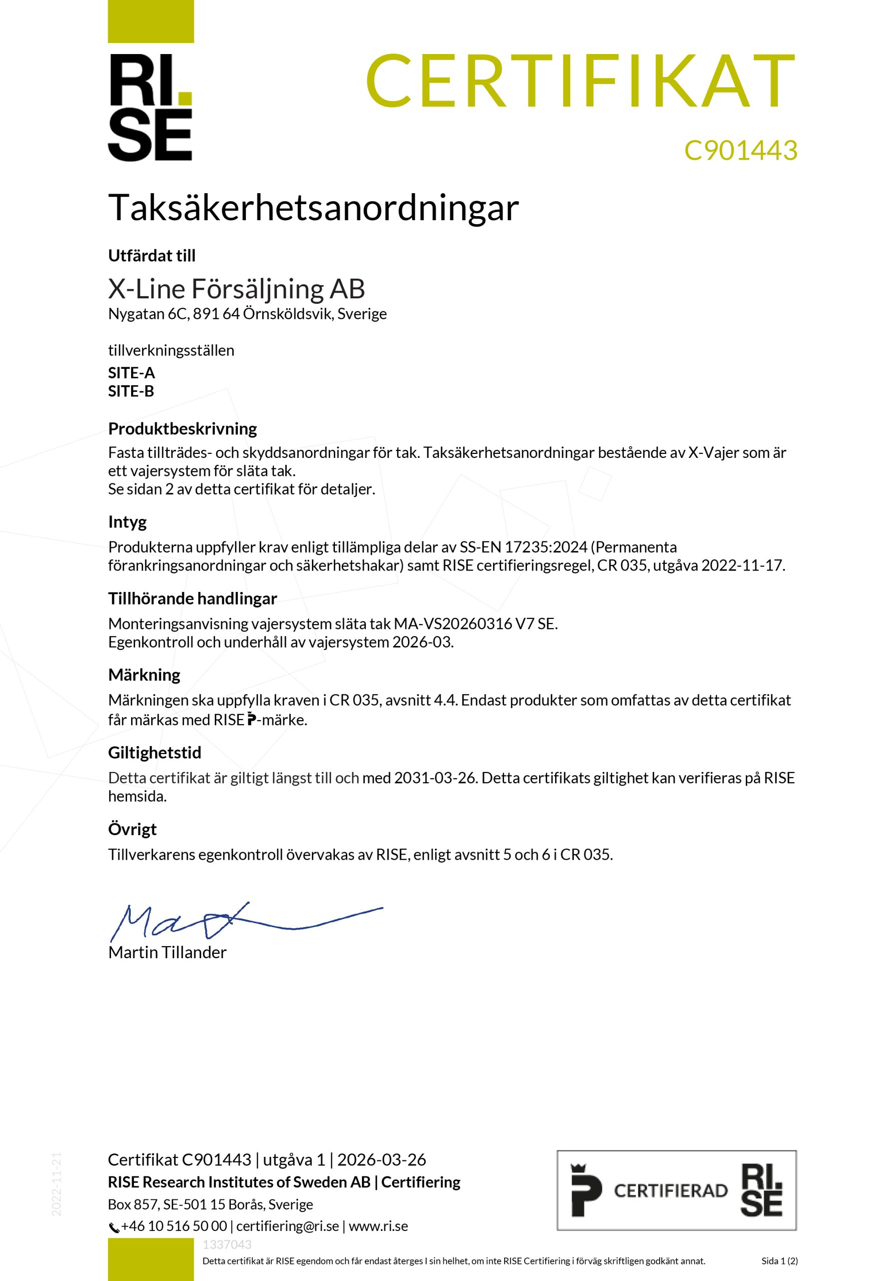 X-Vajer para techos lisos