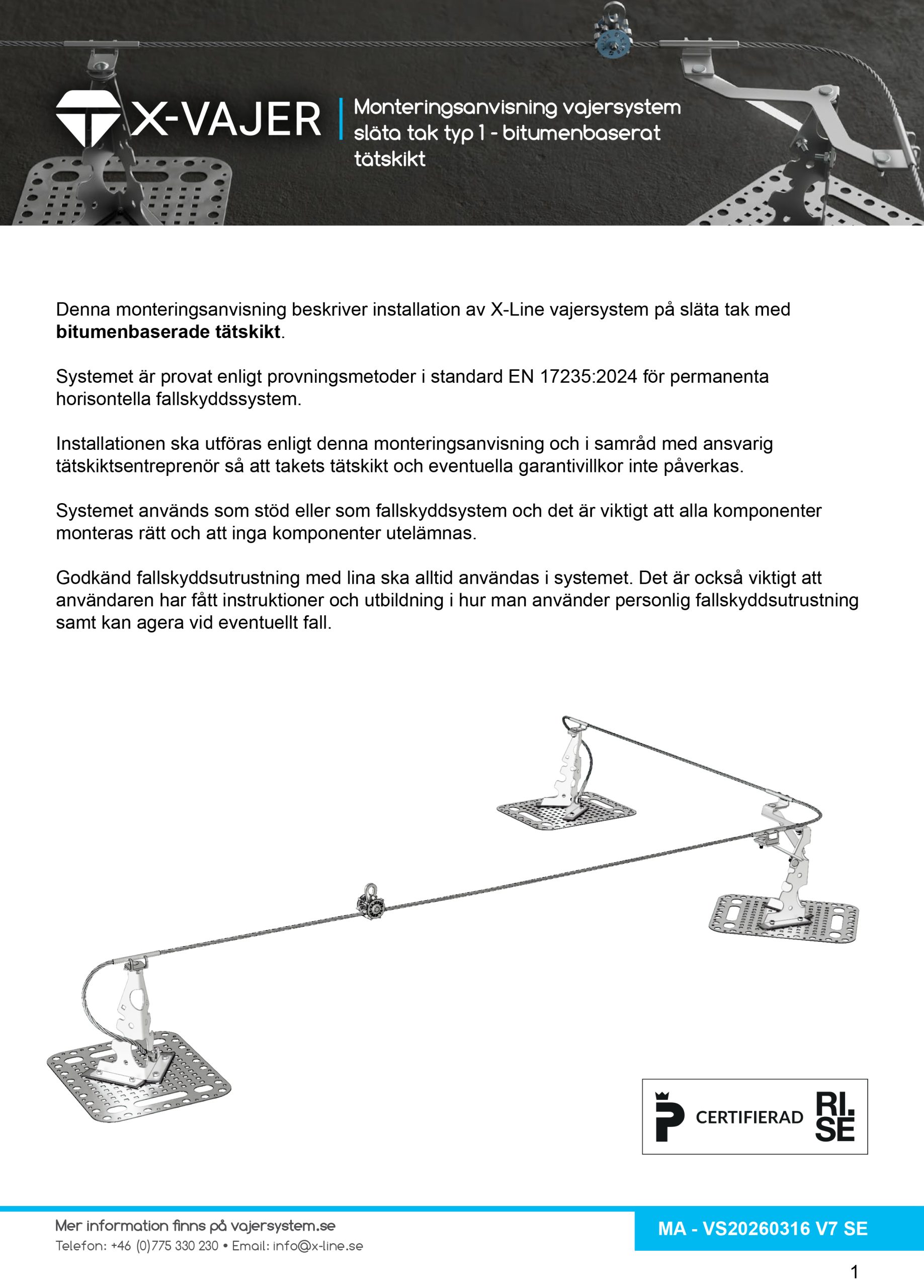 X-Vajer para techos lisos